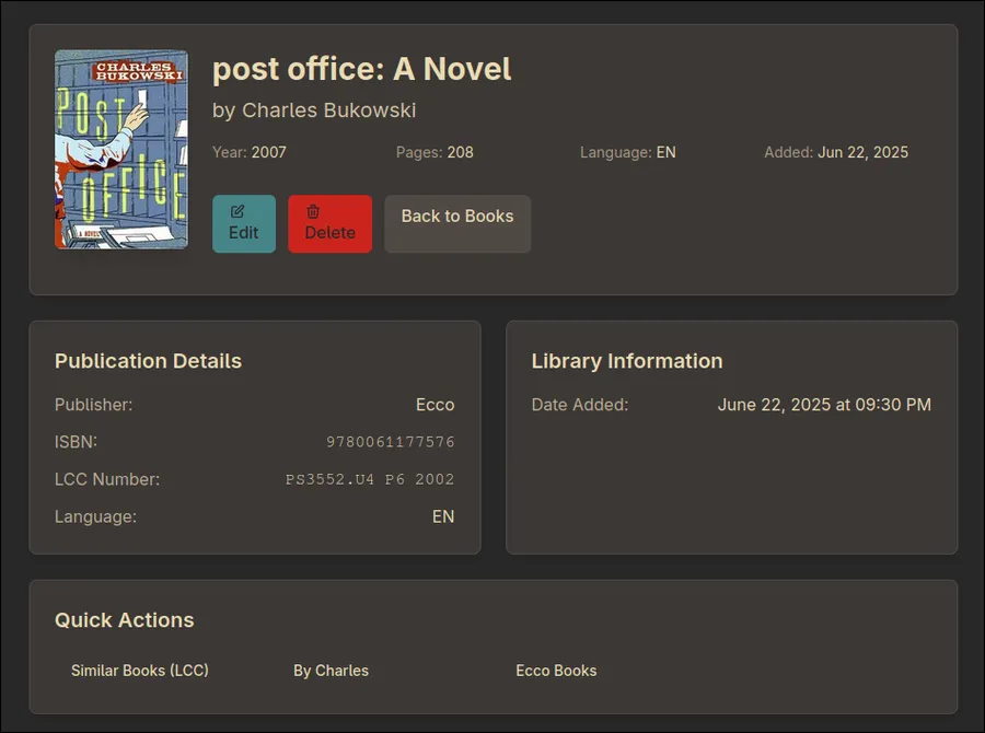 Entered Book